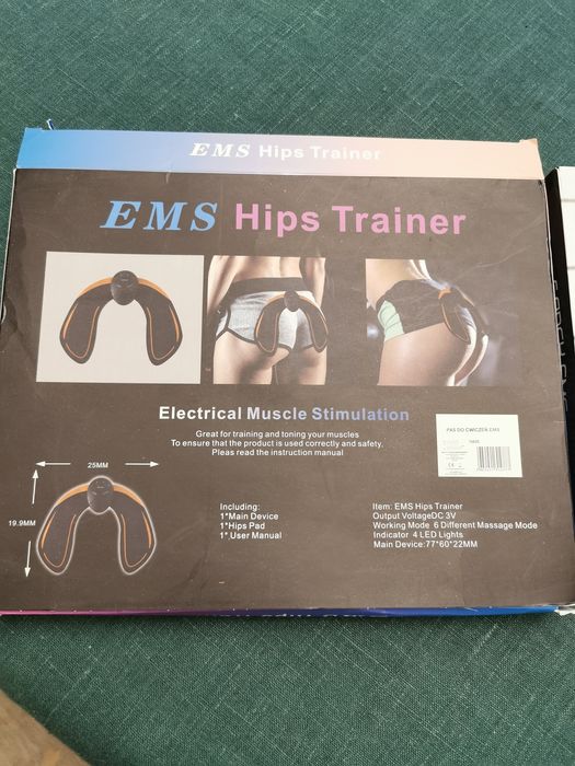 ELEKTROSTYMULATOR STYMULATOR MIĘŚNI brzucha i pośladków nowy nowy no