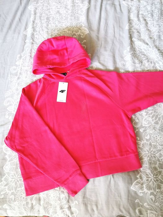 4f Nowa Bluza S/36 z kapturem różowa Softshell kurtka bluzka