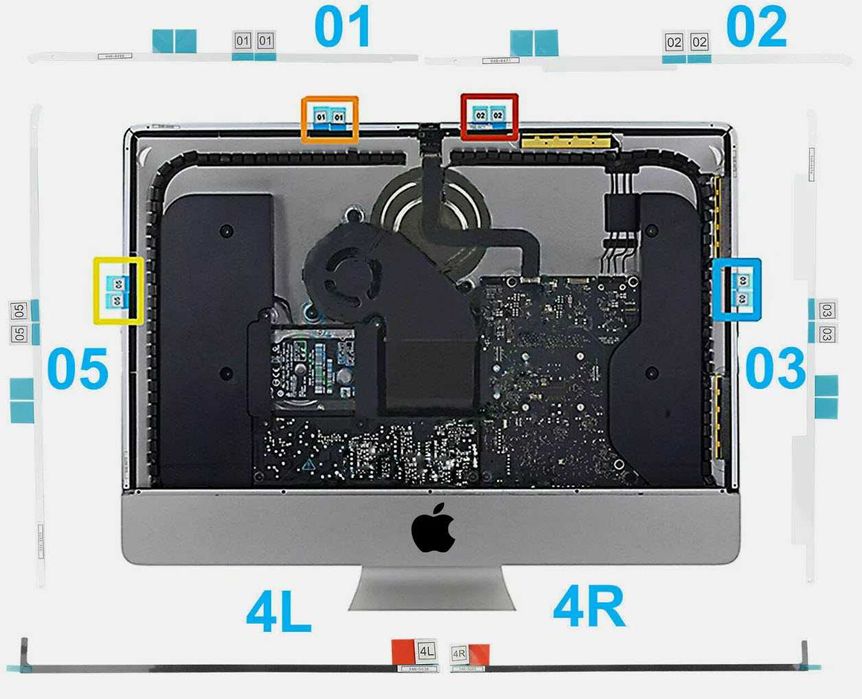Ремкомплект для матрицы экрана Apple iMac 21,5” 2012-2019 A1418 A2116