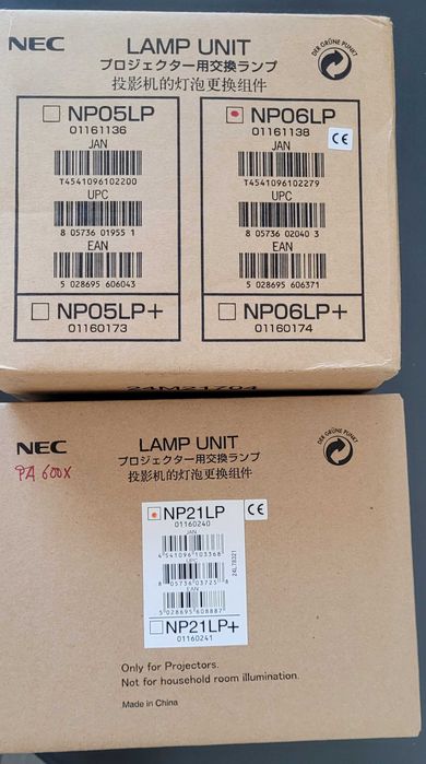 Lâmpadas para Projector de Vídeo NEC e Sony