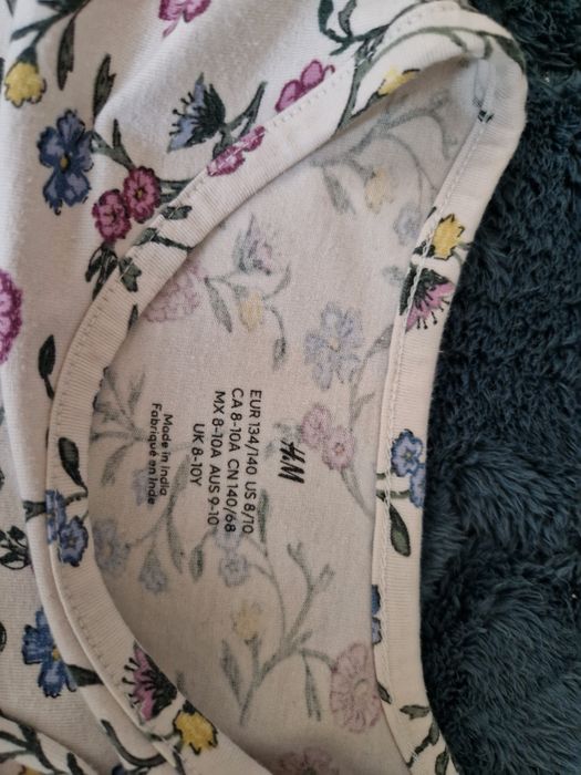 Sukienki H&M długi rękaw, 5 szt. rozm. 134/140