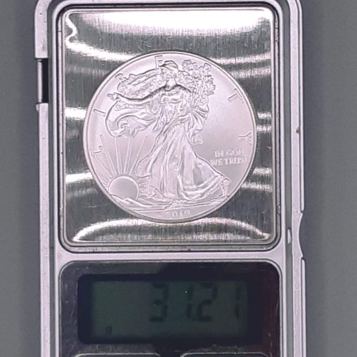 1 долар США.( Тип 1) Американський срібний орел. 2019. 1Oz. СЕРТИФІКАТ