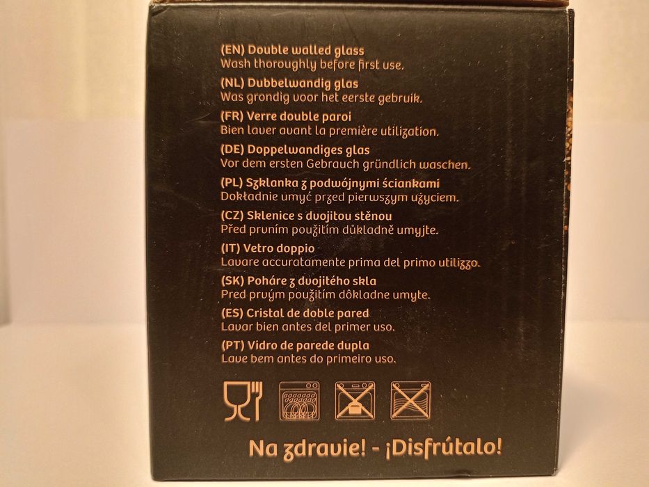 Szklanki termiczne z podwójnymi ściankami 2 sztuki.