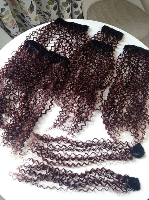 Afroloki -włosy syntetyczne na klipsy x2