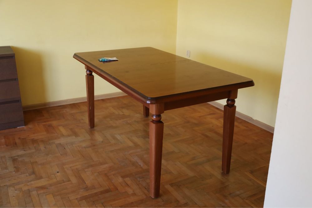 Stół do jadalni ciemny brąz 90 x 160 plus krzesła 6 szt