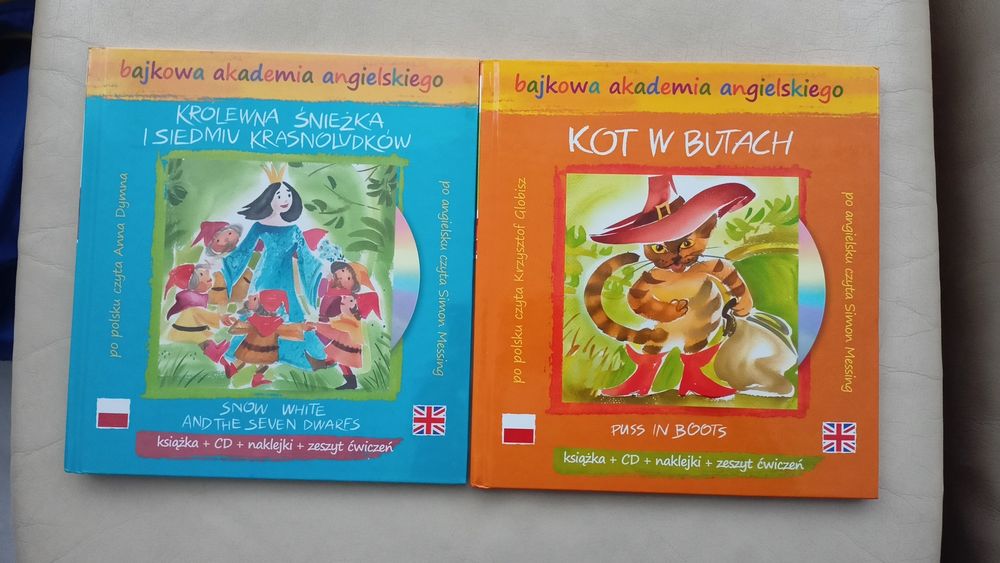 Angielski przez bajki zestaw książki z płytami.