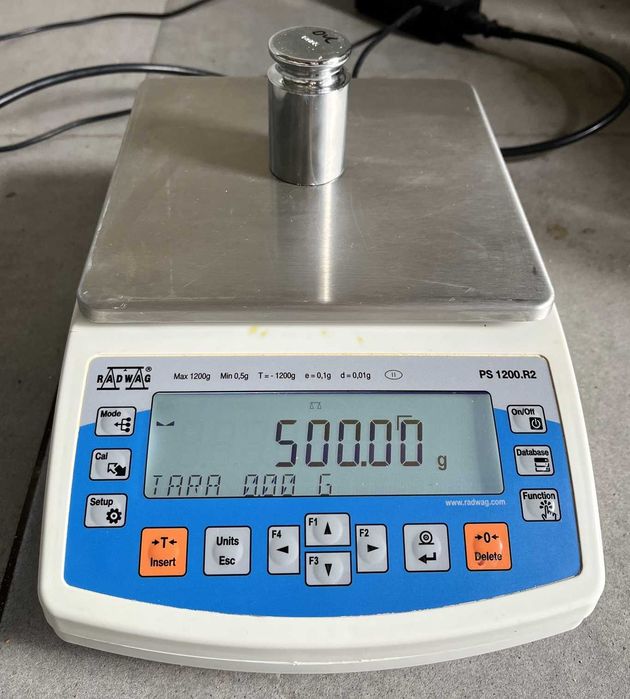 Waga labolatoryjna, apteczna do płynów, jubilerska Radwag  PS 1200.R2 d=0,01g 1200 g