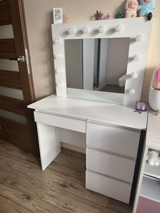 Toaletka biała połysk