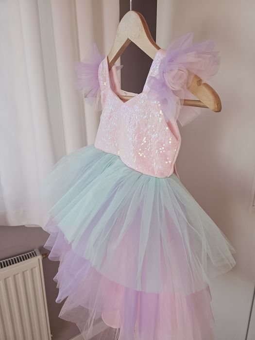 Дитяча пишна святкова ошатна кольорова сукня Єдиноріг 3 4 5 6 одноріг