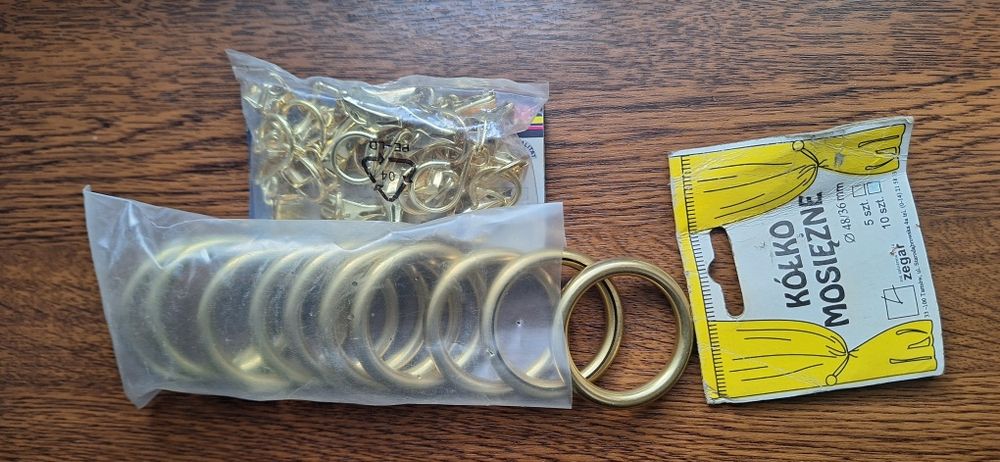 Mosiężne kółko do karnisza