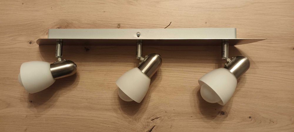 Lampa sufitowa 3 klosze + żarówki LED