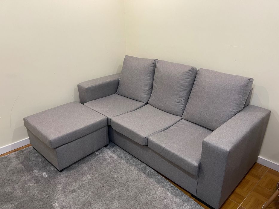 Sofá cinzento com garantia