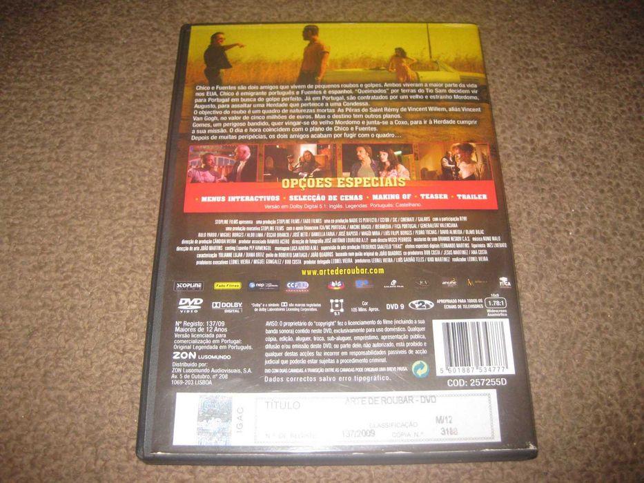 DVD "Arte de Roubar" de Leonel Vieira