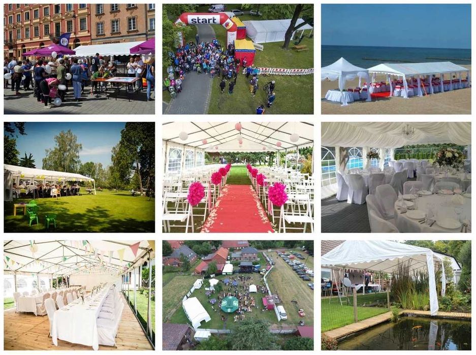 Namiot BASIC 5x6 imprezowy handlowy ogrodowy eventowy PE 240g/m2