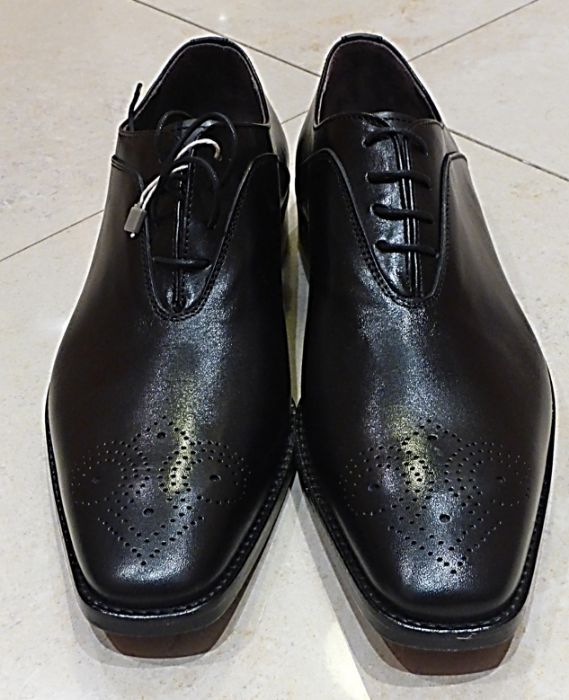 Derossi sapatos oxford pretos em pele tamanho 45