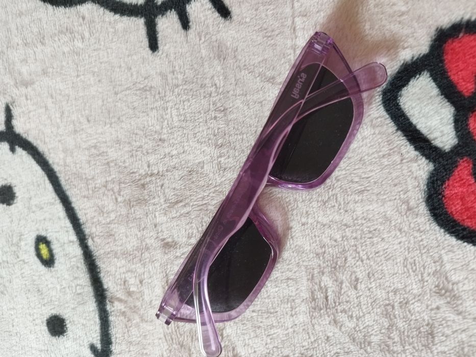 Okulary techno szybkie purple glasses