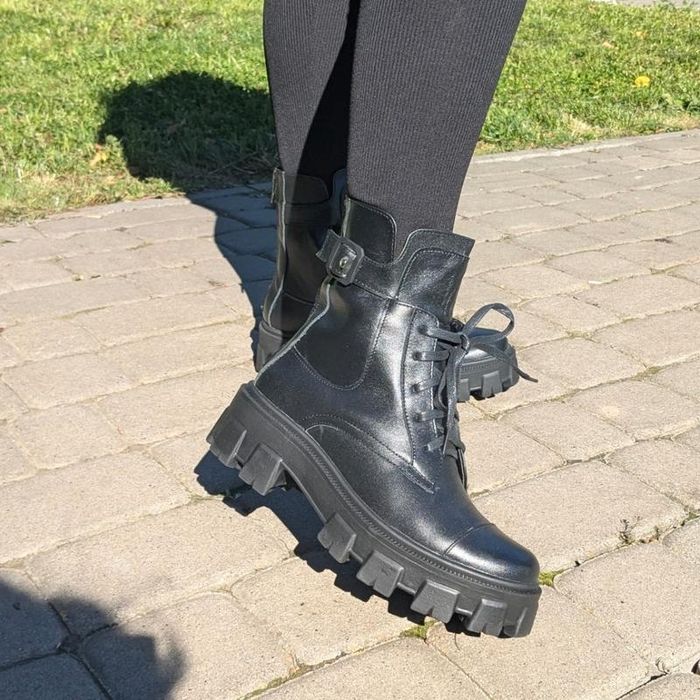 Черевики демісезоні чорні натуральна шкіра