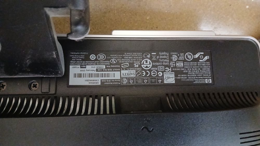 Monitores HP w2007v com cabos LER DESCRIÇÃO