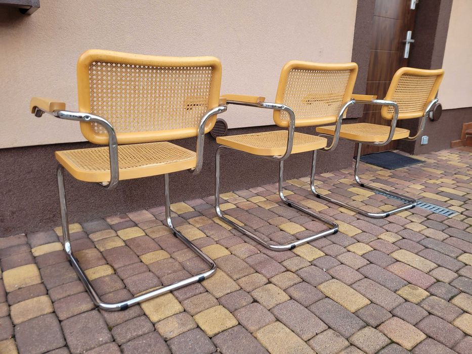‼️UNIKAT‼️ 3 x Krzesło Cesca proj Marcel Breuer Bauhaus Włochy Mid Century