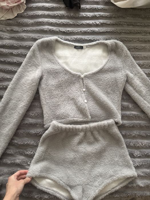 Теплий костюм фліс шоколад