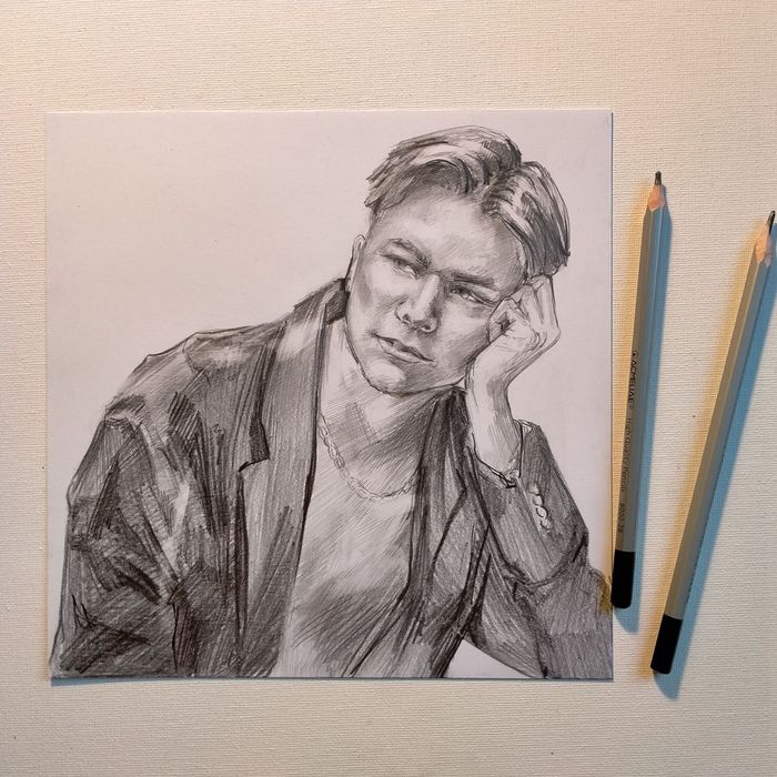 Портрет по фото на зказ олівцем