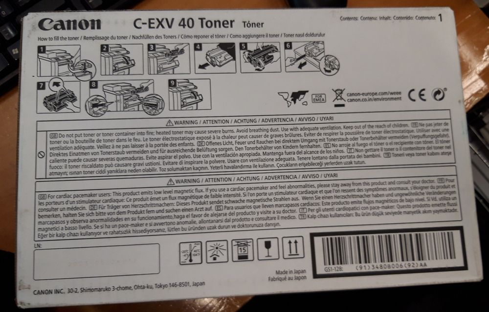 Toner Original Canon C-EXV 40 preto