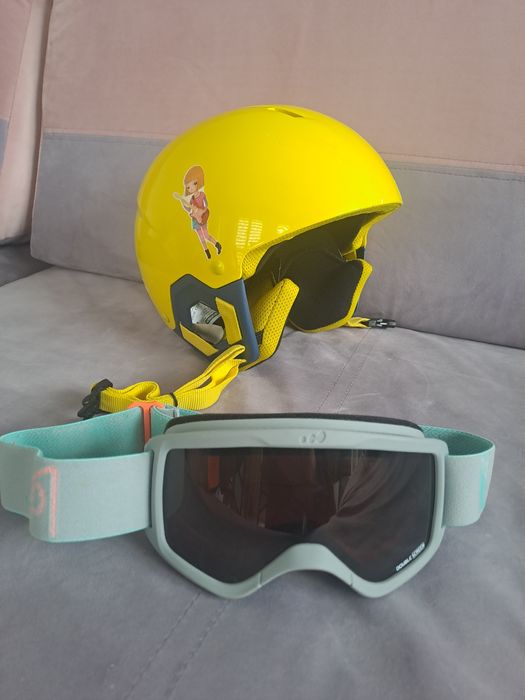 Kask +gogle narciarskie 48-52cm