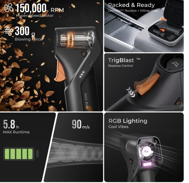 Najnowsza dmuchawa Flextail MAX BLAST 300