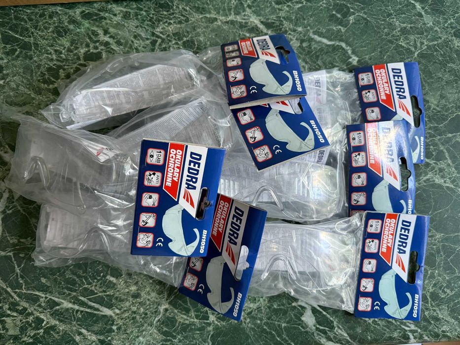 6 szt. Okulary ochronne DEDRA BH1050 poliwęglan, bezbarwne