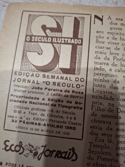 Seculo ilustrado ano 1939  teatro revista
