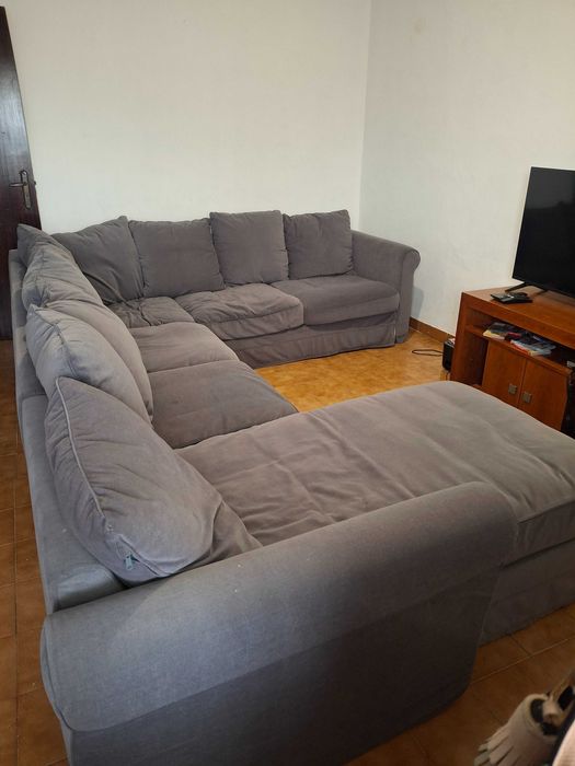 Sofá Grande cinzento