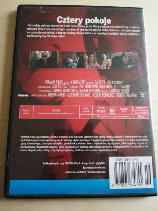Film Tarantino na dvd Cztery pokoje