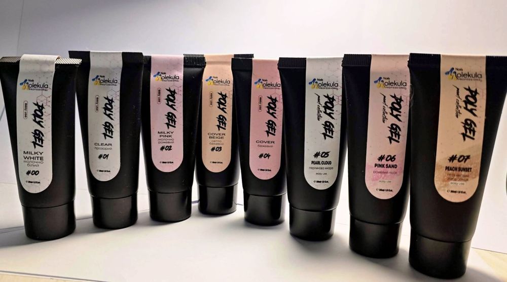 Полігель 30 мл ×8 (Molekula) + подарунок Kodi/Gelure/олія/типси — нове