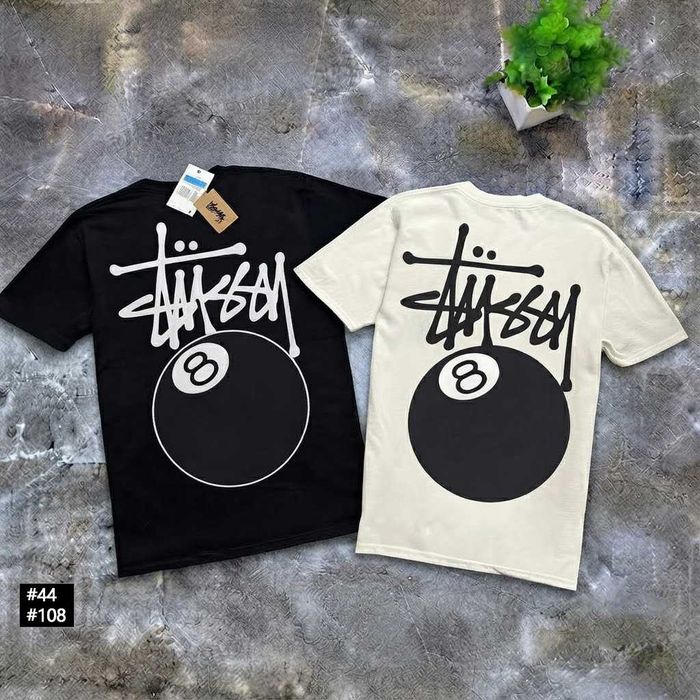 BIG Logo • Новая Футболка STUSSY • Чорна / Біла • СТУССИ 8 Ball Te • ХS-XXL