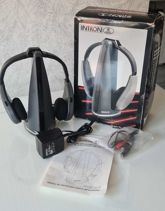 Auscultadores INTRON Sem Fios Infravermelhos Vintage NA CAIXA !!!
