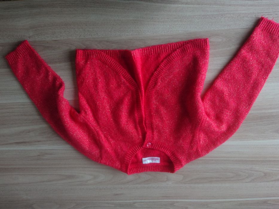 Bolerko sweterek-czerwony,rozmiar 98