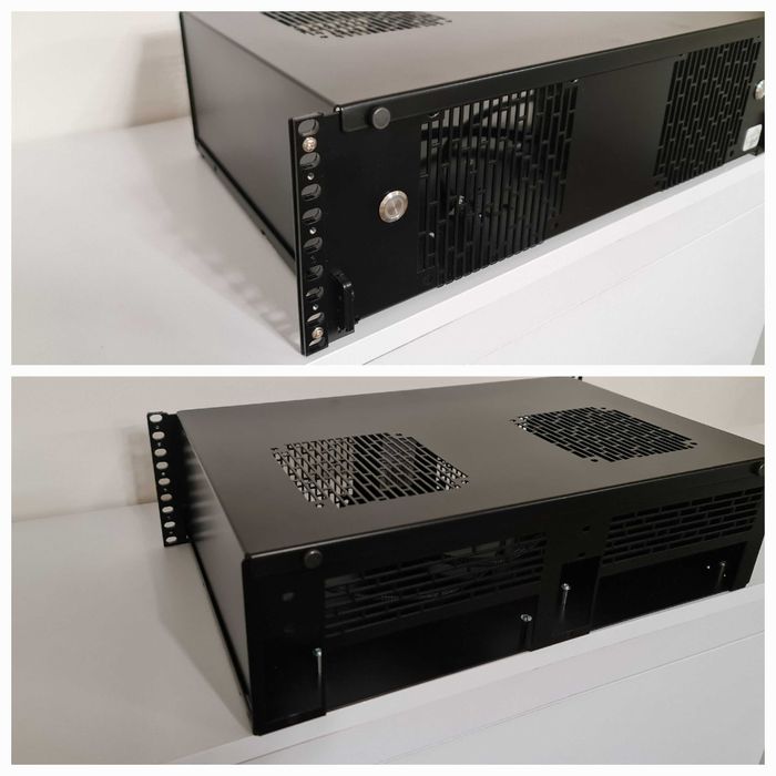 Obudowa RACK 19 cali 3U / R-CASE 5 / 2 x ITX, 2 x 1U flex ATX / RAW