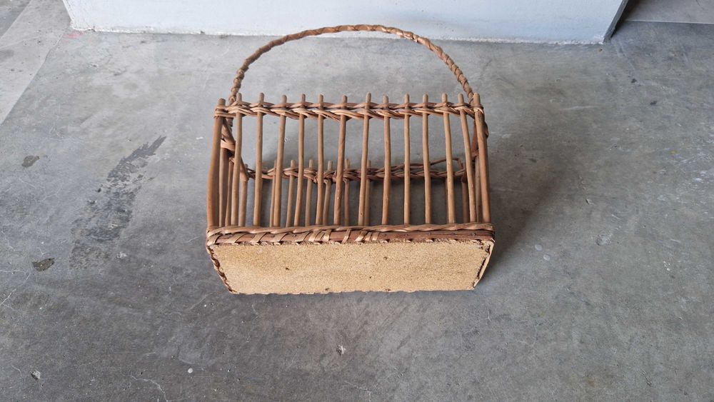 Cesto de vime, vintage