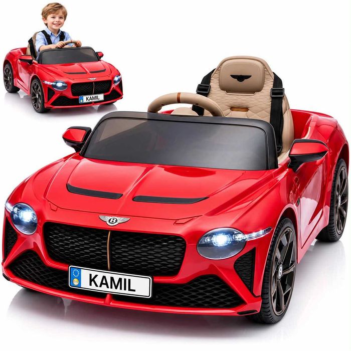 Nowe Auto Elektryczne Bentley Dla Dziecka 2x40W Skóra LED  SAMOCHÓD Dla DZIECKA prezent