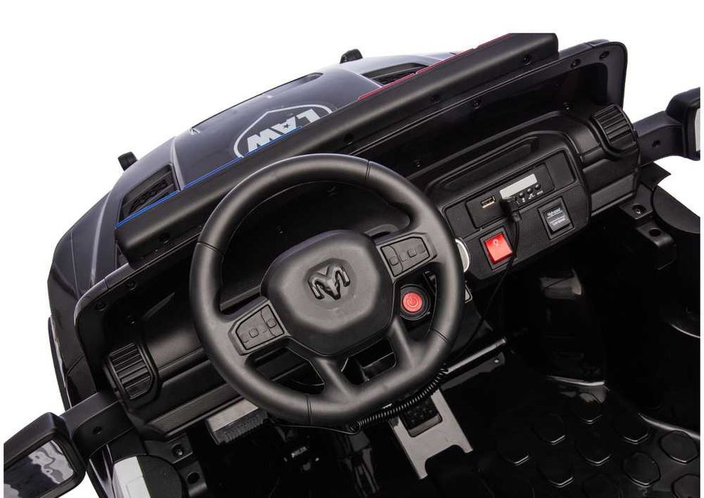 Auto na akumulator RAM Policja 4x4 24V Bluetooth USB MP3 Full LED EVA