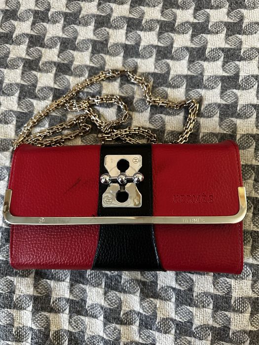 Клатч у стилі HERMES червоно-чорний