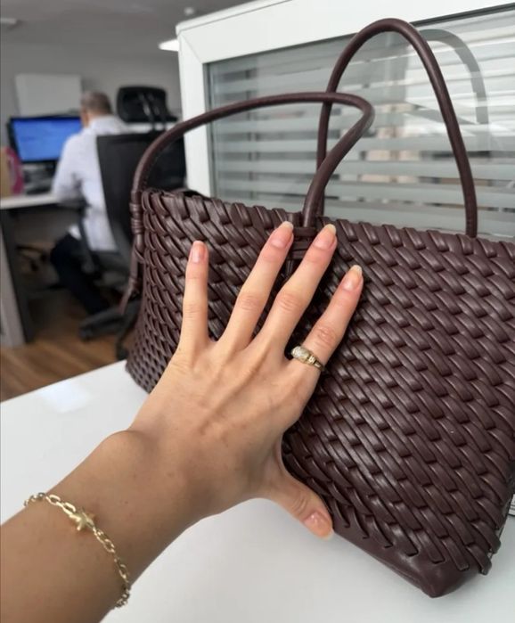 Плетена сумка в стилі Zara. Шопер