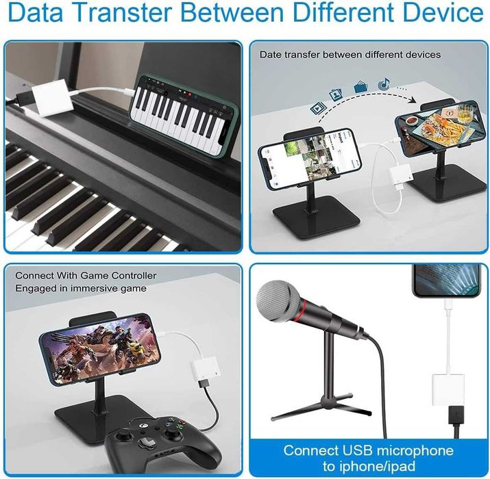Адаптер Apple Lightning - USB для камери з портом заряджання