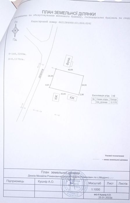 Земельна ділянка в с. Модричі