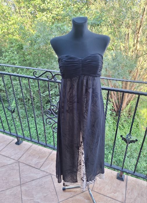 Długa elegancka sukienka maxi bez ramiączek Kaleidoscope rozmiar M/L