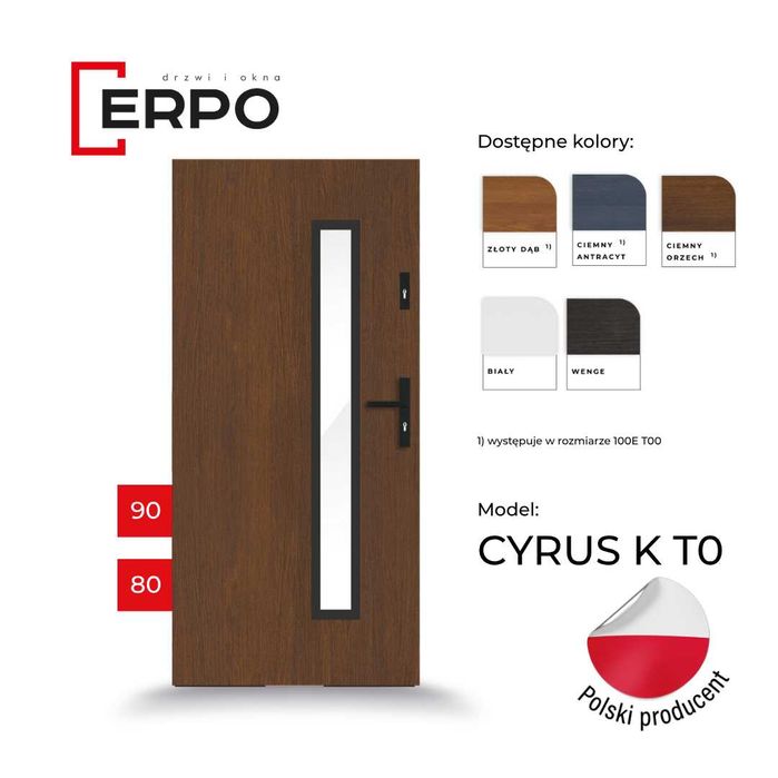 TANIE Drzwi wejściowe 80 lub 90 lewe lub prawe antracyt gr.55mm