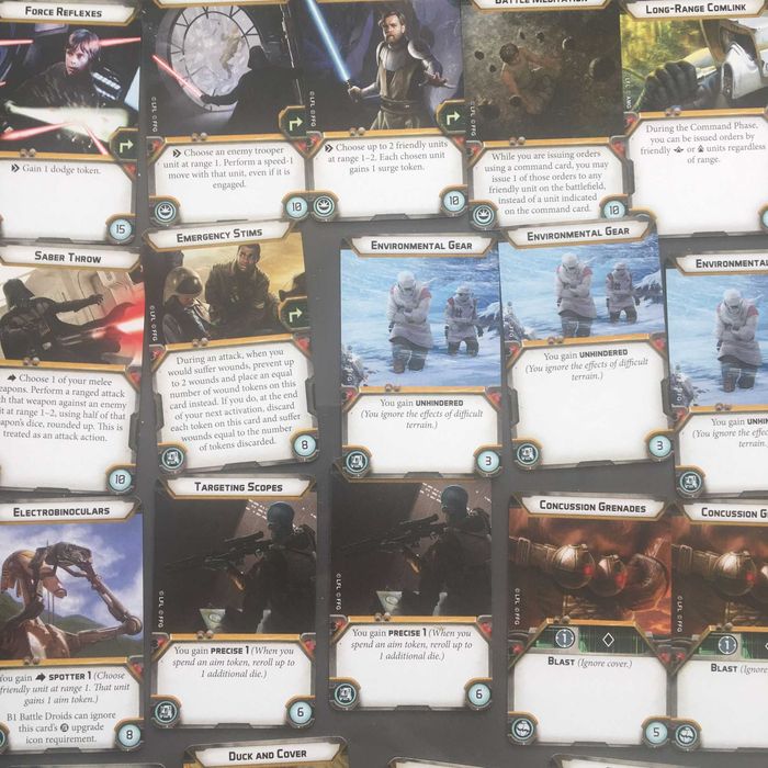 Star Wars Legion 62 upgrade cards