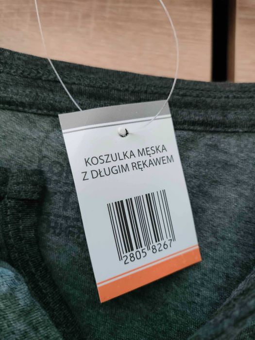 [NOWA] Koszulka męska z długim rękawem - certyfikat OEKO-TEX STANDARD