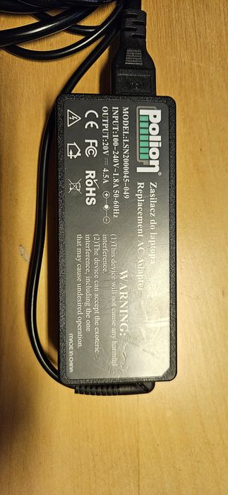 zasilacz do laptopa Lenovo 20v 4.5A tj 90W (z kablem zasilającym)