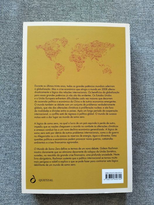 Livro "O mundo de soma zero" de Gideaon Rachman